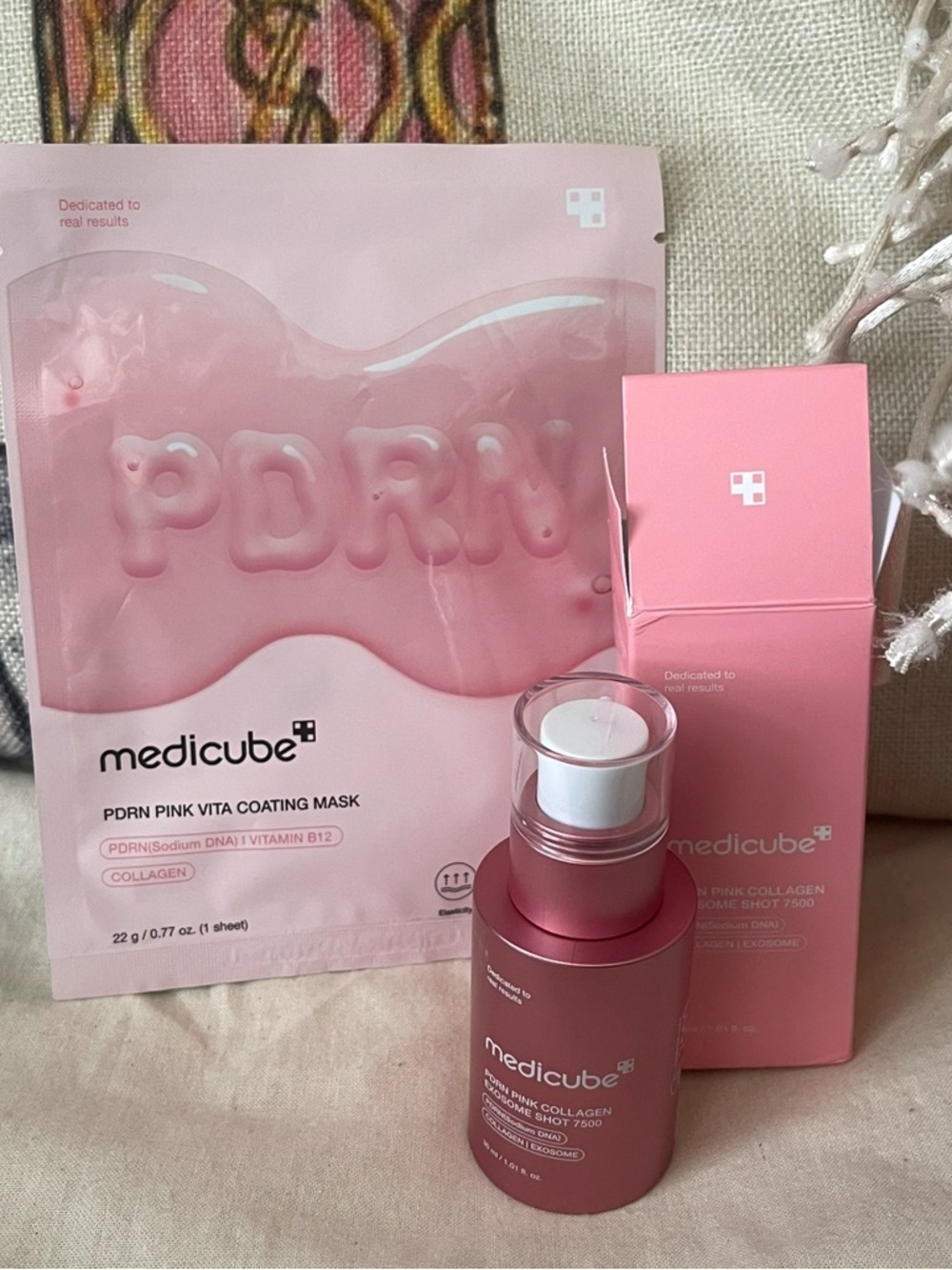 NEW Medicube PDRN Pink Collagen Exosome Shot 7500 + Face Mask | Korean Skincare
